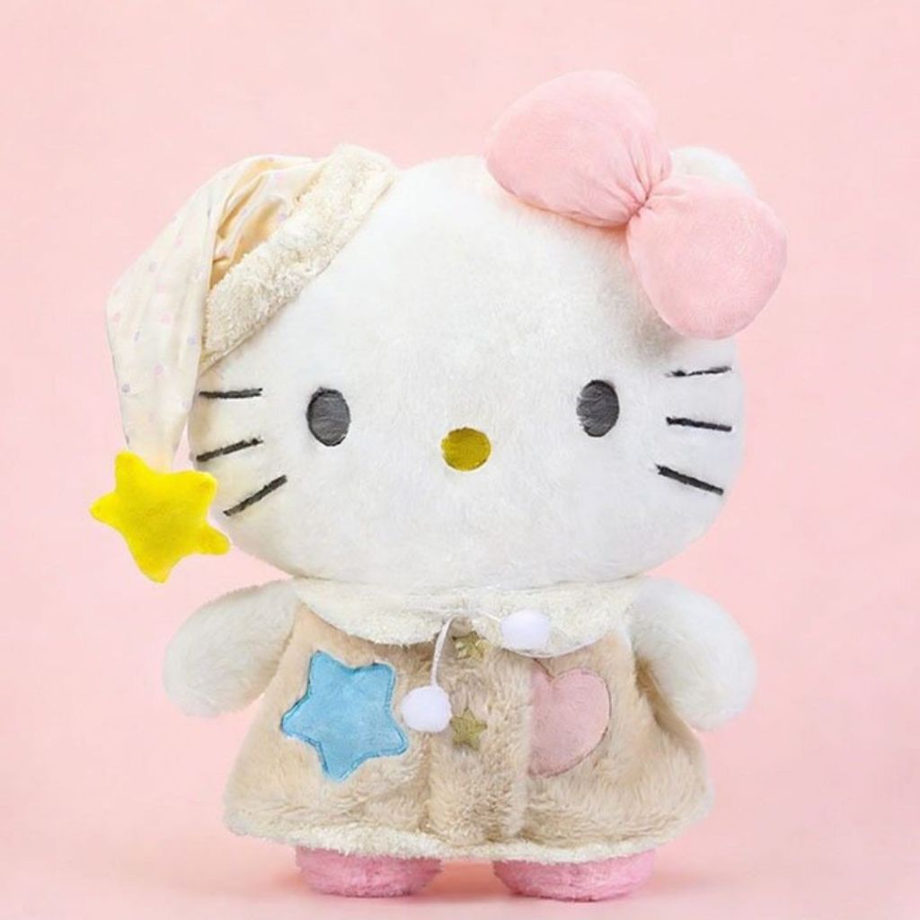 Gấu Bông Mèo Hello Kitty Phối Áo Mũ Ngủ Siêu Dễ Thương, Hello Kitty Nhồi Bông Cao Cấp Quà Tặng Đáng Yêu Cho Bé, Bạn Gái