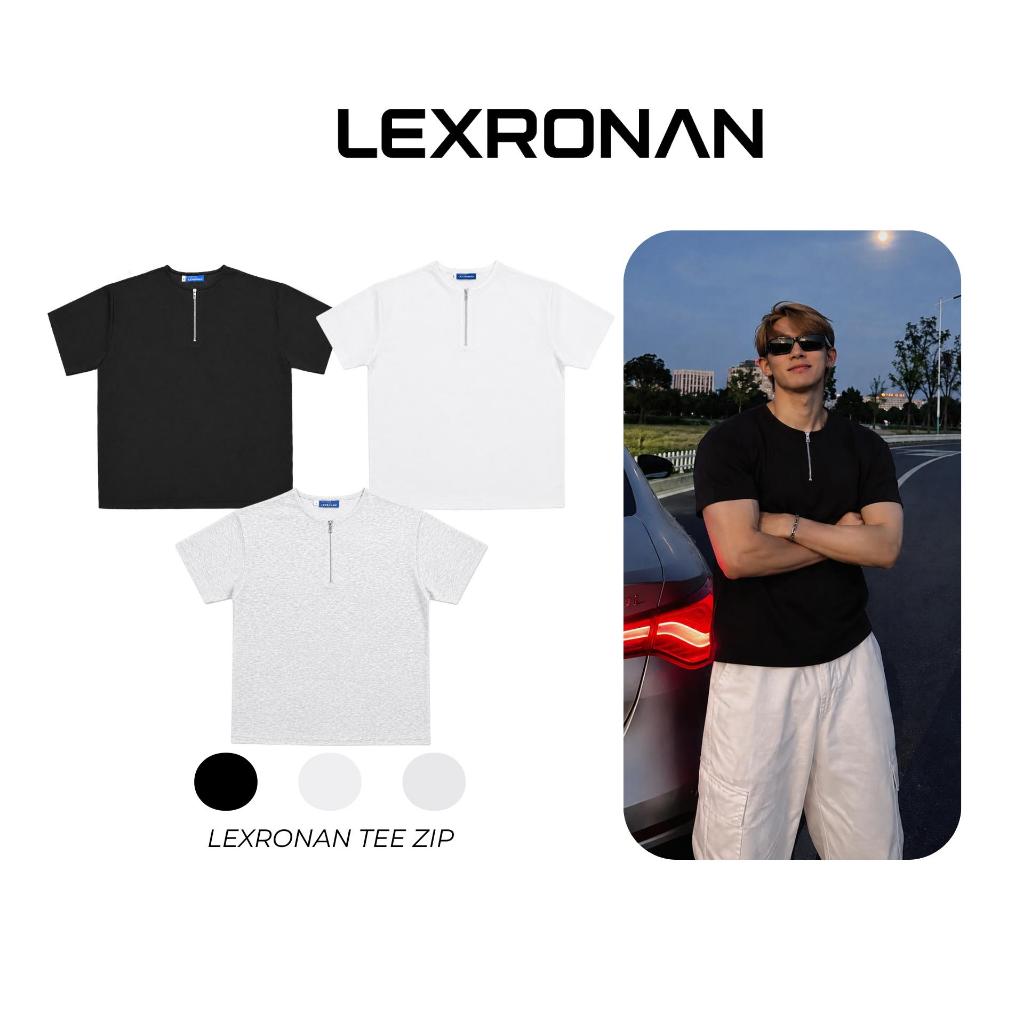 Áo Thun Zip Nam LEXRONAN – Vải Em Bé Co Giãn Mịn Mát, Form Basic, Áo Thun Khóa Kéo Nam #ATZ01