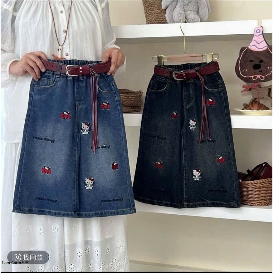 Quần jeans (dài ống xuông)thêu cho bé gái,(vải Denim),giành cho bé từ 10 đến 35 kg (giành cho độ tuổi 1 đến 14 tuổi )