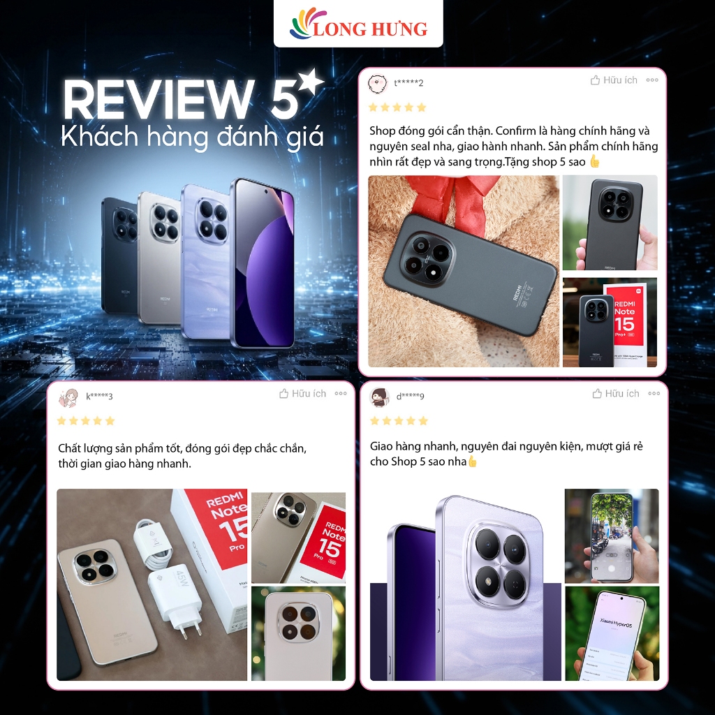 Điện thoại Xiaomi Redmi Note 15 Pro 5G (12GB/256GB) - Hàng chính hãng | BigBuy360 - bigbuy360.vn