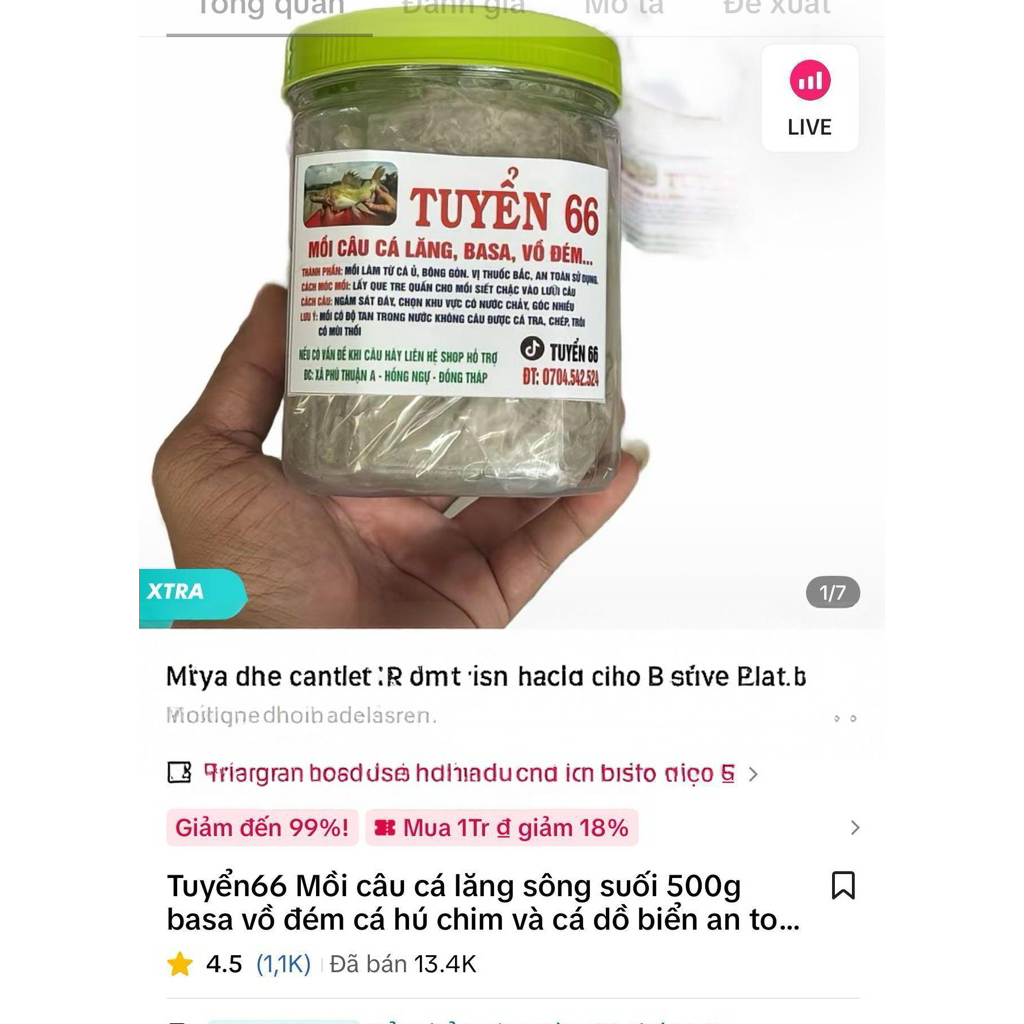 mồi câu cá lăng siêu nhạy 300g