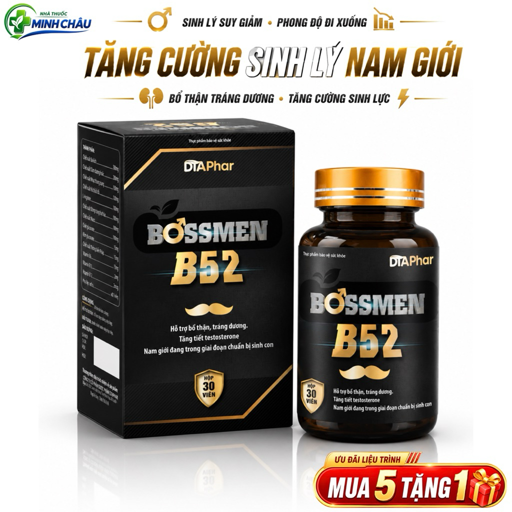 Viên Uống Tăng Sinh Lý Nam Bossmen B52 – Giảm Xuất Tinh Sớm, Kéo Dài ...