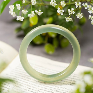 Vòng Tay Ngọc Tụ Nham Xanh Lý Táo Bản Liền - Ngọc Trai Trường Thịnh