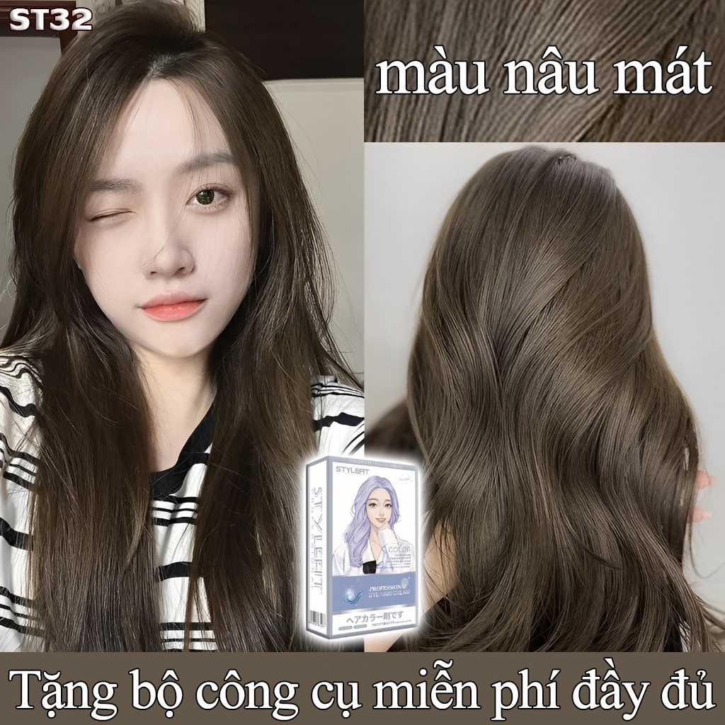 Kem nhuộm tóc che phủ tóc bạc, màu bền đẹp, dễ sử dụng, nhiều kiểu lựa chọn