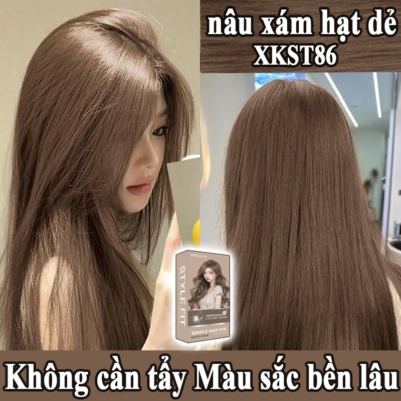 Kem nhuộm tóc che phủ tóc bạc, màu bền đẹp, dễ sử dụng, nhiều kiểu lựa chọn