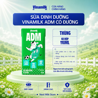 Sữa Dinh Dưỡng Vinamilk ADM Có Đường (110ml / 180ml) - Thùng 48 Hộp