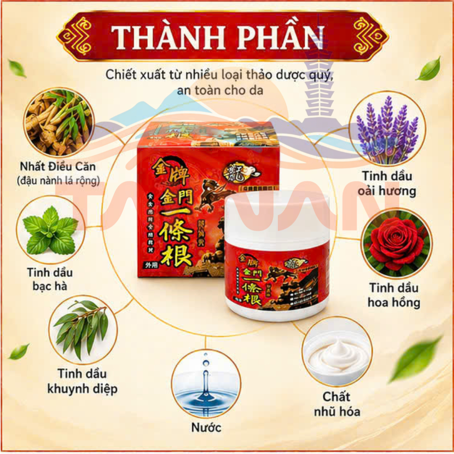 Cao dầu xoa bóp Đài Loan thảo dược cổ truyền thống Chin Pai Dragon Nhất Điều Căn GMP 40ml & 100ml