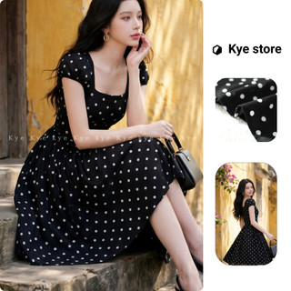 Đầm thiết kế Dasy dress váy chấm bi màu đen