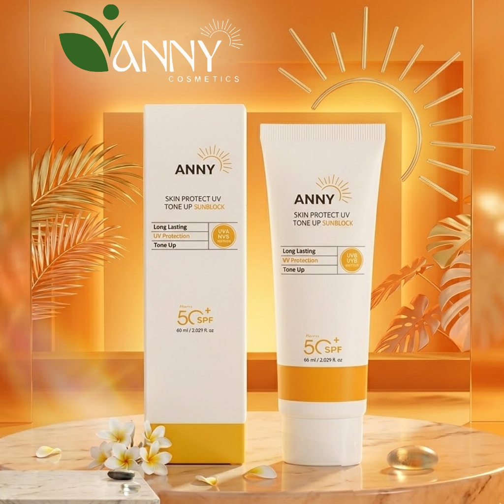 [Bán Chạy] Combo 2 Kem Chống Nắng Nâng Tone ANNY - Chống Tia UV, Dưỡng Trắng, Giảm Thâm Sạm, Nâng Tone Trắng Hồng