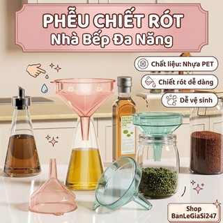 Phễu Chiết Rót Đa Năng Nhà Bếp Dùng Để Chiết Gia Vị, Nước Mắm, Dầu Ăn Chất Liệu Nhựa PET Trong Suốt, Dễ Vệ SInh