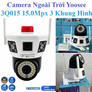 Camera Ngoài Trời Yoosee 15.0Mpx Siêu Cao Cấp 2 Mắt Kép 3 Khung Hình (3Q015) Có Hú Còi Báo Động Và Đàm Thoại 2 Chiều