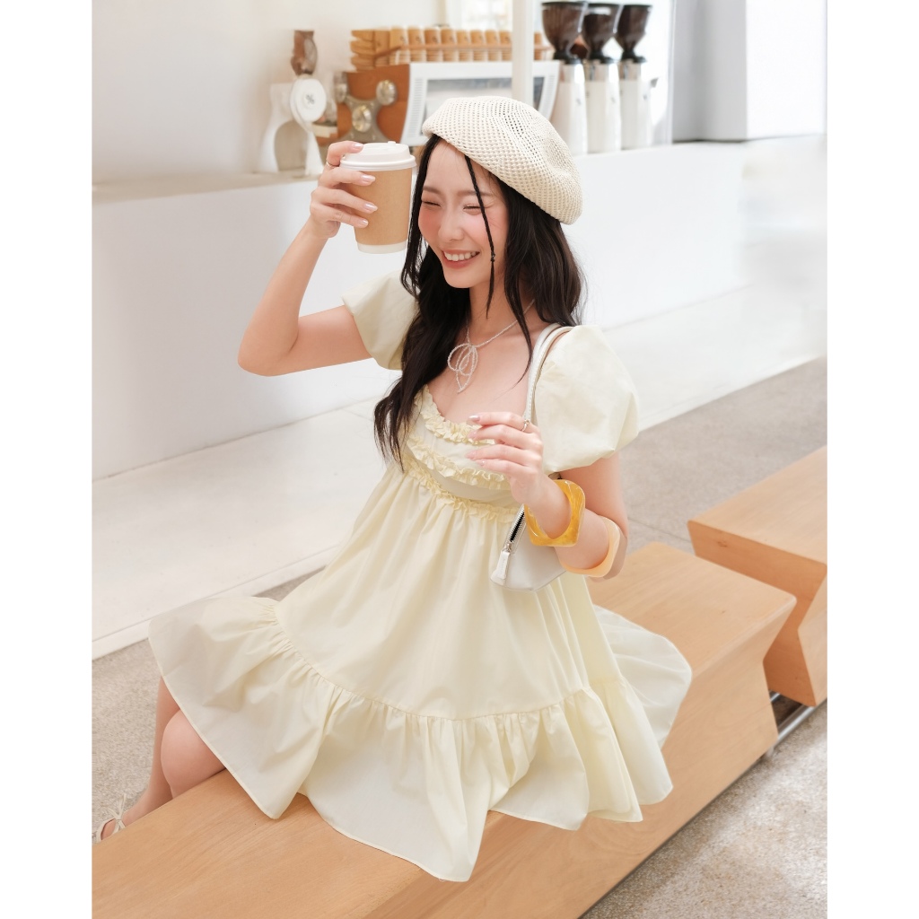 Đầm Nữ Babydoll DASTY Tay Phồng Form Xòe Dễ Thương SECODEE