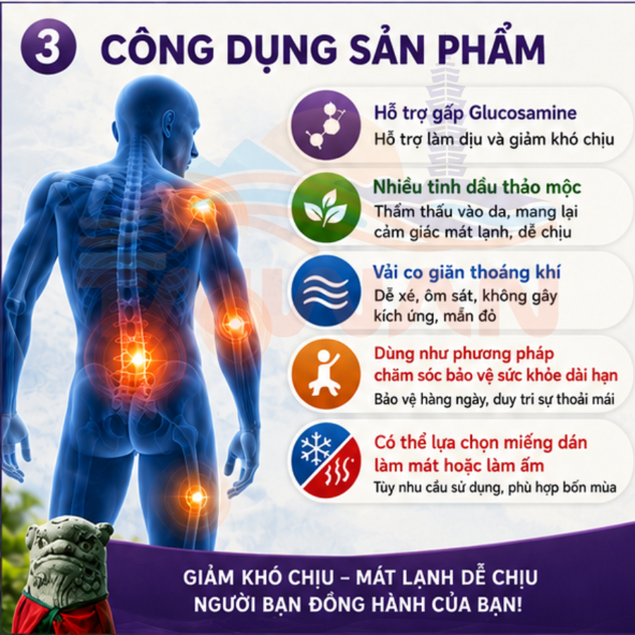 Miếng dán tinh dầu giảm nhức mỏi Feng Shi Ye - Kim Môn Đài Loan 7 Miếng / Túi