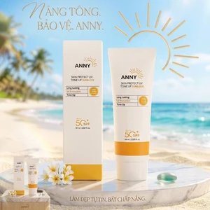 Combo 2 Kem Chống Nắng ANNY Tone Up Sunblock 50+ SPF Bảo Vệ Da Suốt 8 Tiếng Nâng Tone Trắng Hồng Tự Nhiên