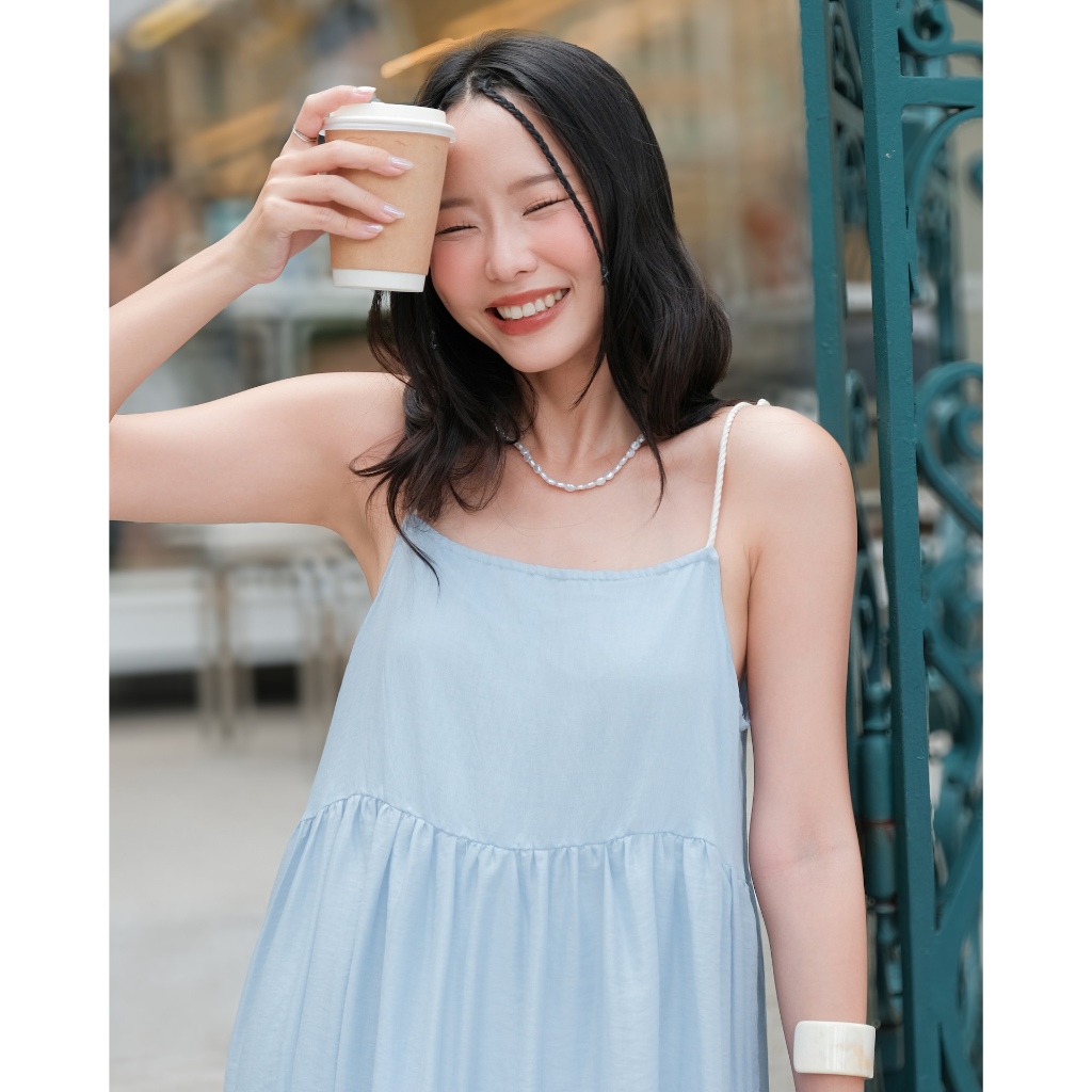Đầm Nữ NELICK Mùa Hè Hai Dây Dáng Dài Đi Biển Dễ Thương  SECODEE