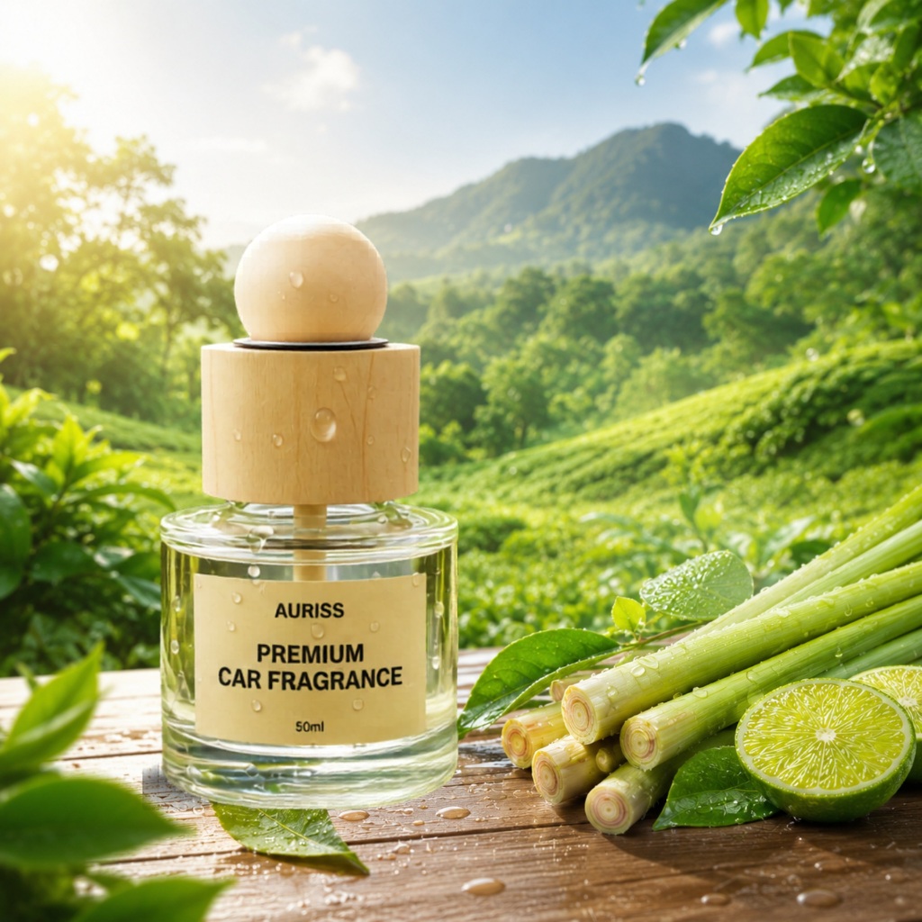 Nước Hoa Ô Tô Hương Chanh Sả 50ml Cao Cấp - Nước Hoa Ô Tô Khử Mùi, Chống Say Xe, Mùi Hương Thư Giãn