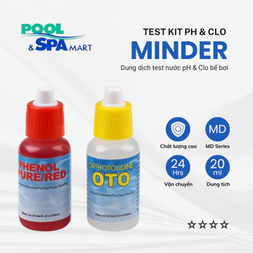Hộp thử nước bể bơi, bộ dụng cụ test nước hồ bơi, hộp test pH và Clo hồ bơi