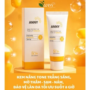 Combo 2 Kem Chống Nắng ANNY Chính Hãng Nâng Tone Trắng Hồng, Mờ Thâm Nám Giữ Tone Suốt 8 Giờ (60ml)