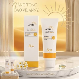 Combo 2 Kem Chống Nắng ANNY Skin Protect UV 60ml - Thay Thế Kem Lót, Nâng Tone Trắng Hồng Tự Nhiên
