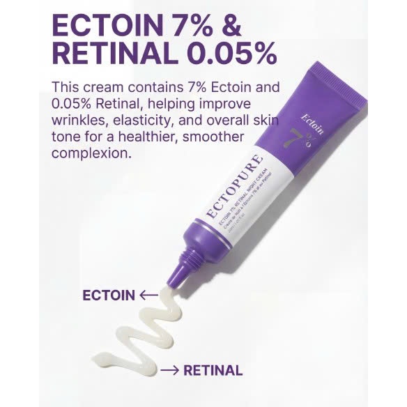 T60_ Kem Đêm Ectopure Ectoin 7% Retinal Night Cream 30ml