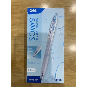 Bút Bi Gel Bấm Deli G057 Êm Trơn - Ngòi 0.5mm
