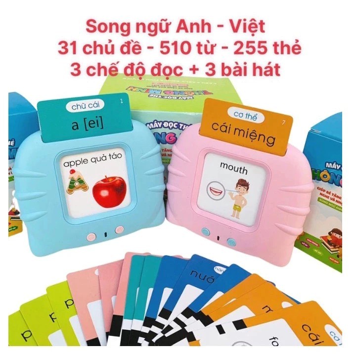 Đồ chơi cho bé Đọc thẻ Học tiếng Anh Máy tập đọc ngôn ngữ nói cho trẻ mới biết đi Tiện ích đọc sách