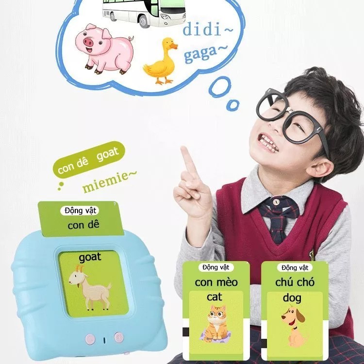 Đồ chơi cho bé Đọc thẻ Học tiếng Anh Máy tập đọc ngôn ngữ nói cho trẻ mới biết đi Tiện ích đọc sách