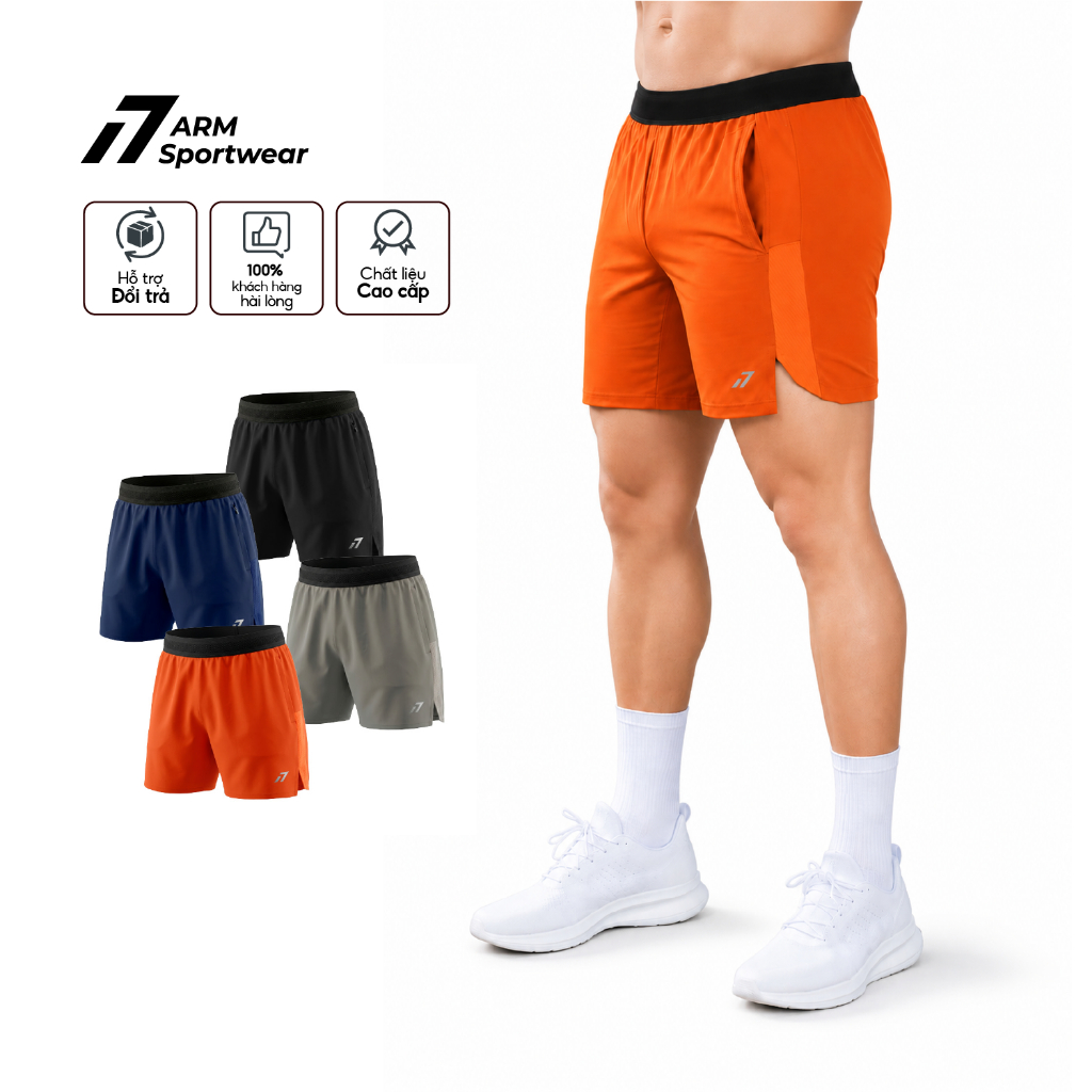 Quần Đùi Thể Thao Nam ARM AERO Short 6 Inch Siêu Nhẹ, Co Giãn Tập Gym, Chạy Bộ Thoải Mái