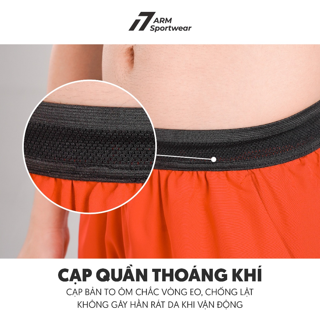 Quần Đùi Thể Thao Nam ARM AERO Short 6 Inch Siêu Nhẹ, Co Giãn Tập Gym, Chạy Bộ Thoải Mái