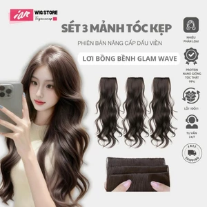 Kẹp Tóc Giả 3 Mảnh Glam Wave IAN – Tóc Kẹp Layer Uốn Lơi Bồng Bềnh Tự Nhiên
