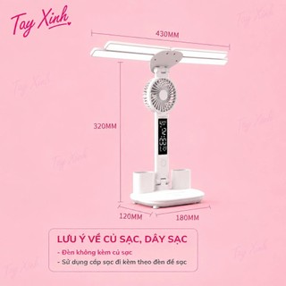 (HỎA TỐC HÀ NỘI) Đèn Làm Nail Tích Hợp Quạt Mini Màn Hình LCD Thông Minh Pin 10.000mAh Sạc USB 5 Cánh LED Chống Cận Có K
