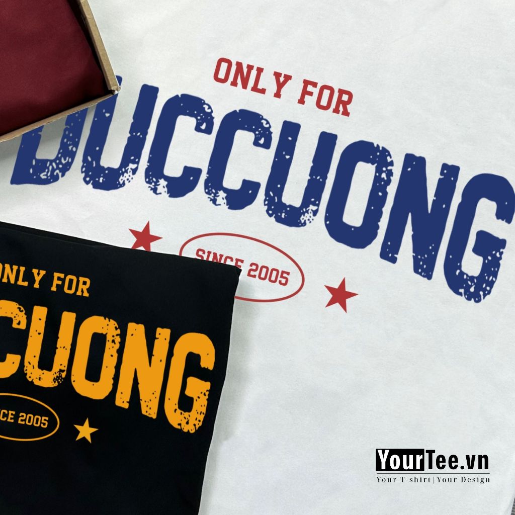 [ÁO THUN UNISEX IN TÊN] Áo Thun Oversize In Chữ Cá Nhân Hóa Cotton Dày Đẹp+Tặng Hộp YTN03