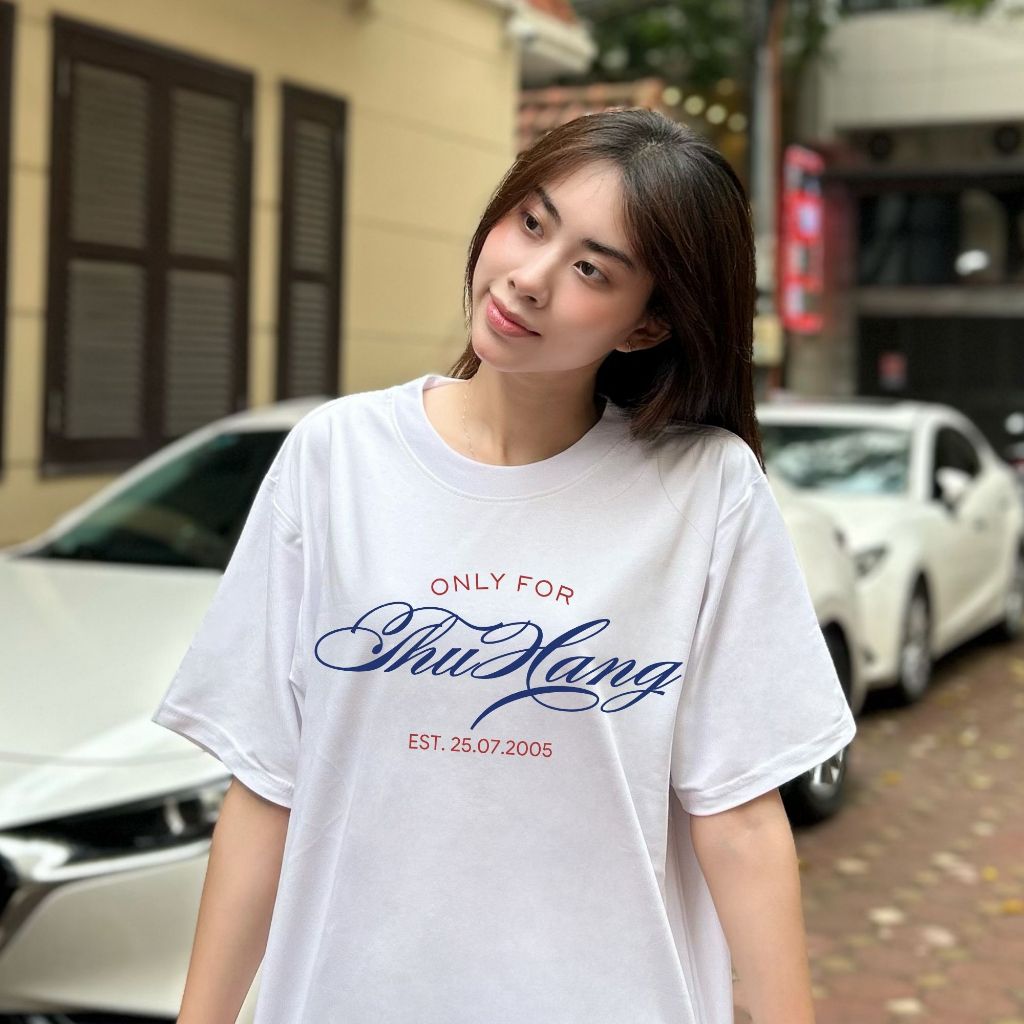 [ÁO THUN UNISEX IN TÊN] Áo Thun Oversize In Tên Chữ Ký Chất Liệu Cotton Thoáng Mát+CÓ HỘP YTN02