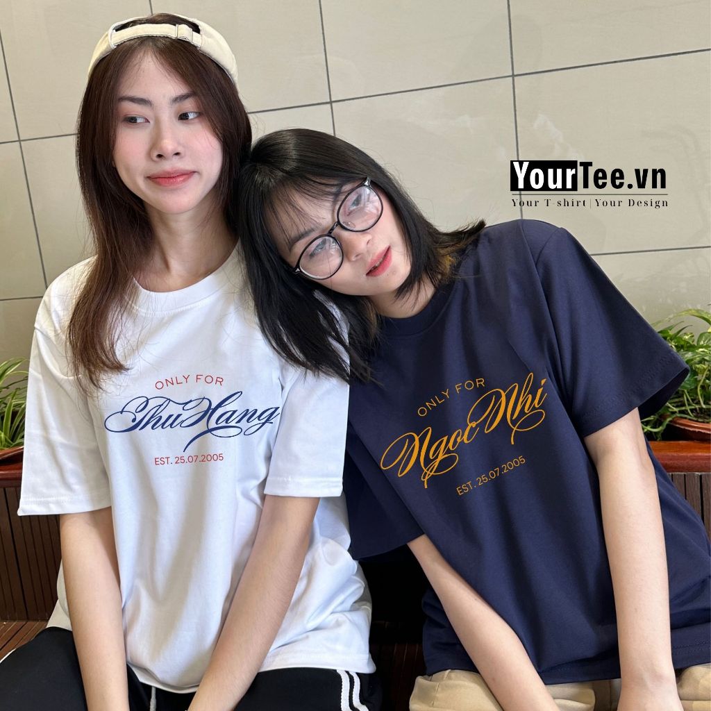 [ÁO THUN UNISEX IN TÊN] Áo Thun Oversize In Tên Chữ Ký Chất Liệu Cotton Thoáng Mát+CÓ HỘP YTN02