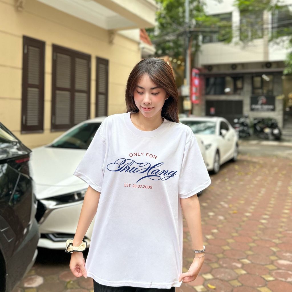 [ÁO THUN UNISEX IN TÊN] Áo Thun Oversize In Tên Chữ Ký Chất Liệu Cotton Thoáng Mát+CÓ HỘP YTN02