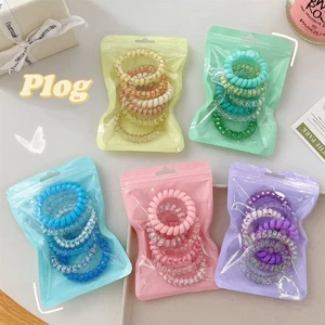 Set 6 dây buột tóc lò so đủ màu sắc