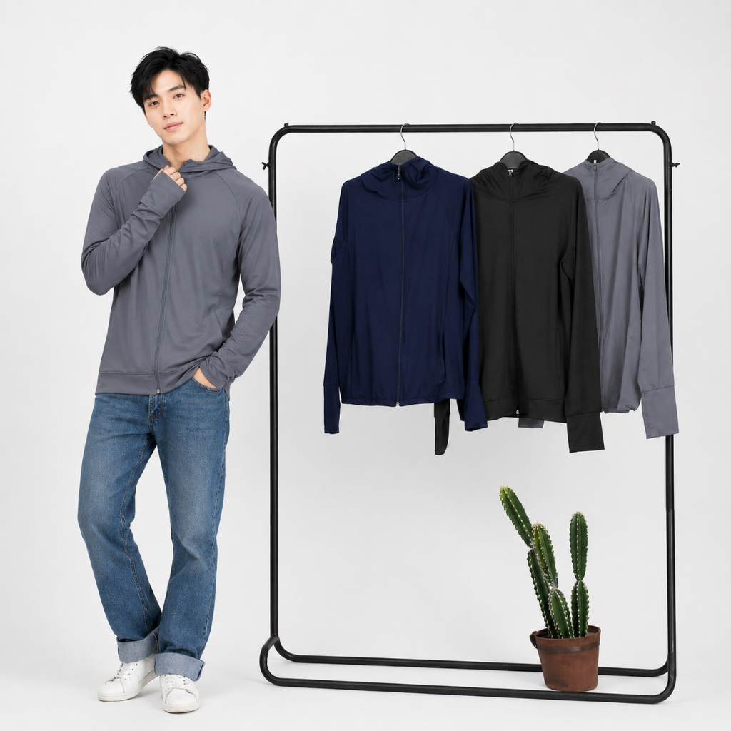 Áo Chống Nắng ACN-01 Thun Lạnh Một Lớp Mỏng Nhẹ Không Bí Dễ Mặc Đi Làm Đi Chơi Hằng Ngày Cho Nam