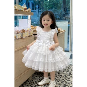𝗩𝗮́𝘆 𝗰𝗼̂𝗻𝗴 𝗰𝗵𝘂́𝗮 cho bé [ 𝐓𝐚̣̆𝐧𝐠 𝐜𝐚̀𝐢 ]- Đầm công chúa lotita siêu bồng siêu nhẹ - Princess dress