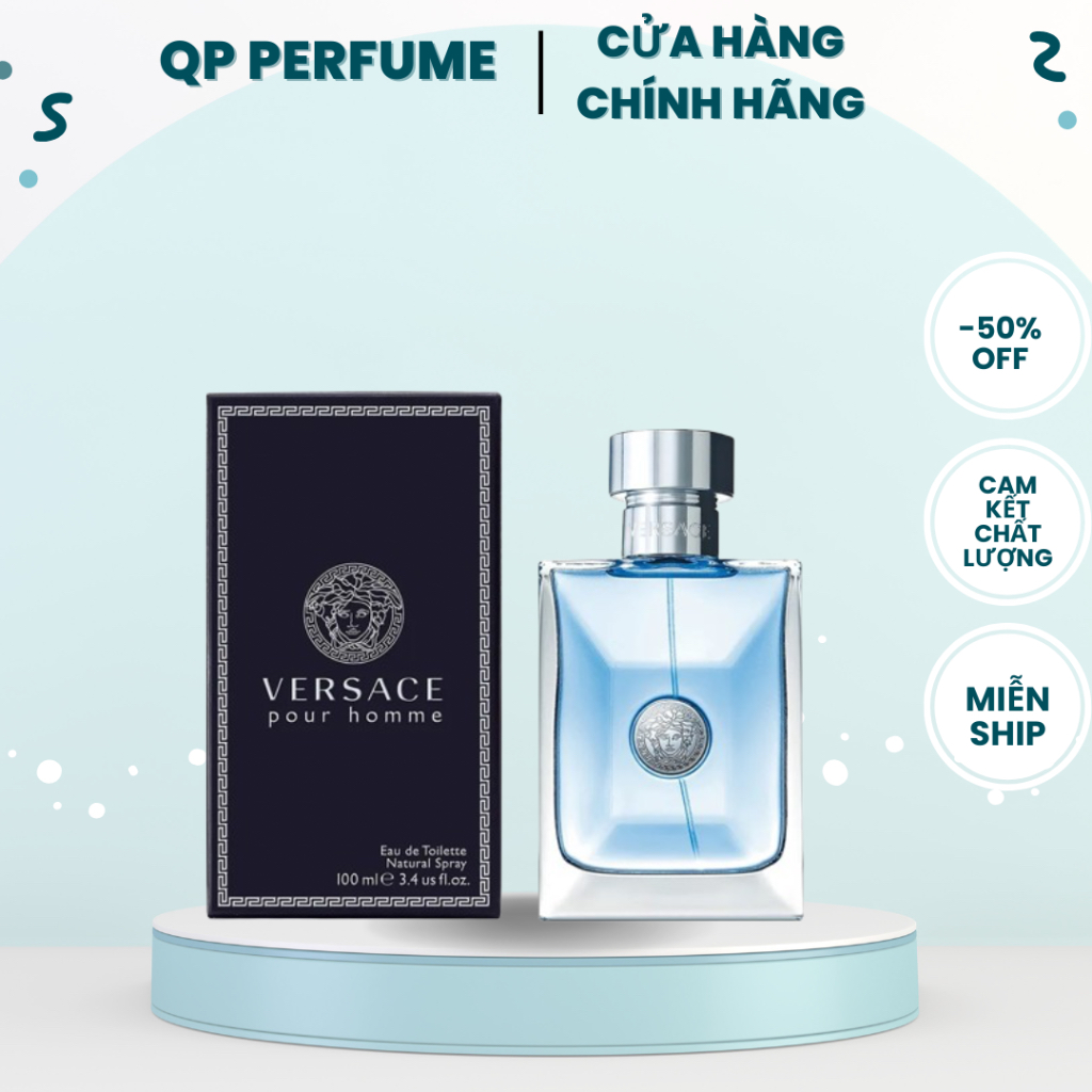 [ Chính Hãng ] Nước Hoa Nam Versac Pour Homme 100ml Mát Mẻ Nam Tính- Full Box