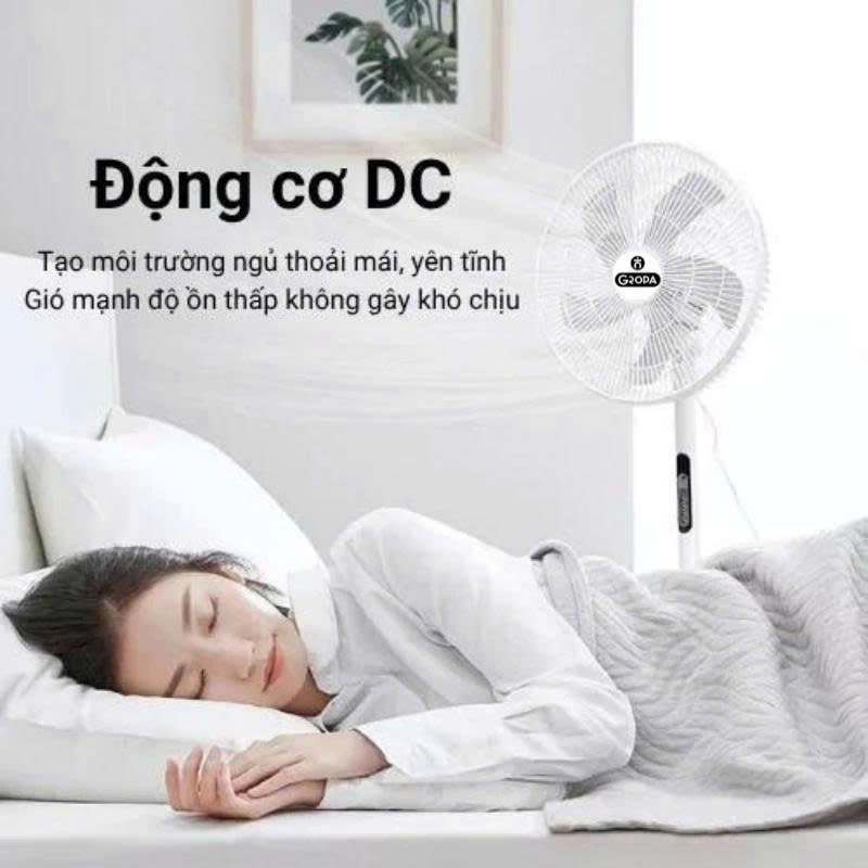 Quạt Cây Đứng Gropa Chính Hãng Điều Khiển Từ Xa, 7 Cánh Siêu Mát, Công Suất 40W, Tiết Kiệm Điện