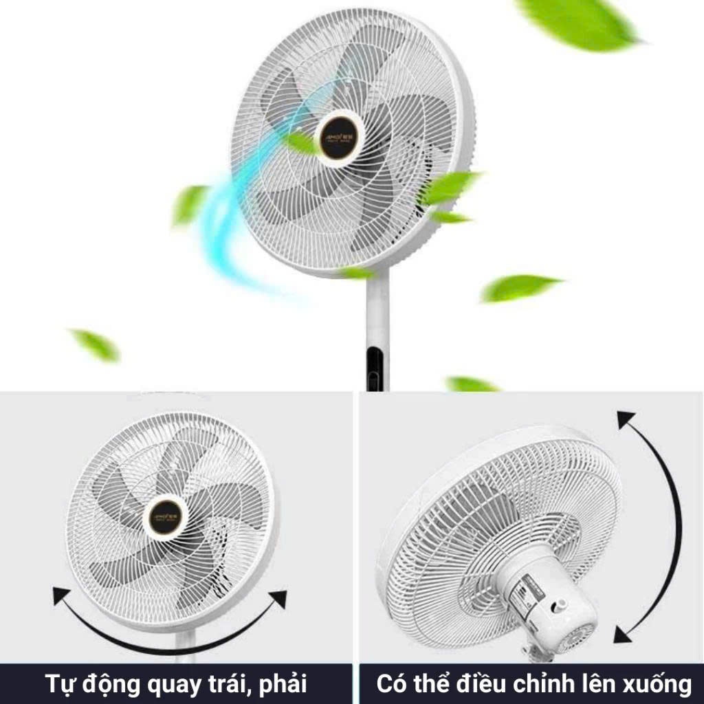 Quạt Cây Đứng Gropa Chính Hãng Điều Khiển Từ Xa, 7 Cánh Siêu Mát, Công Suất 40W, Tiết Kiệm Điện | BigBuy360 - bigbuy360.vn