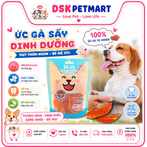 Ức Gà Sấy Dinh Dưỡng Cho Chó DEXINBONE Nguyên Chất 100% Thịt Ức Gà - Túi 90gr