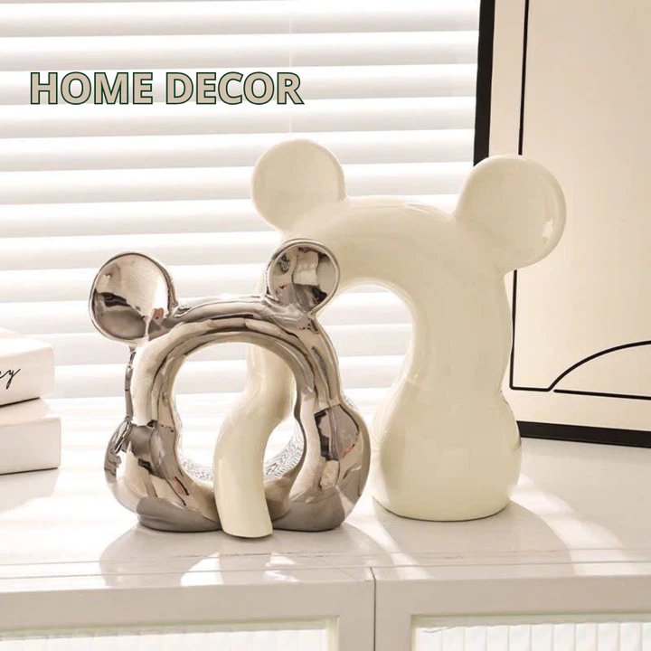 Bộ Đôi Gốm Sứ Home Decor, Đồ Trang Trí Nội Thất Kệ TV, Phòng Khách Sang Trọng. Tượng Decor Phòng Ngủ Bắc Âu TG22