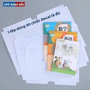 Combo Bọc sách Decal #2 Tự Dính, dễ thao tác, đủ size cho cả sách giáo khoa và vở viết Tặng Kèm nhãn