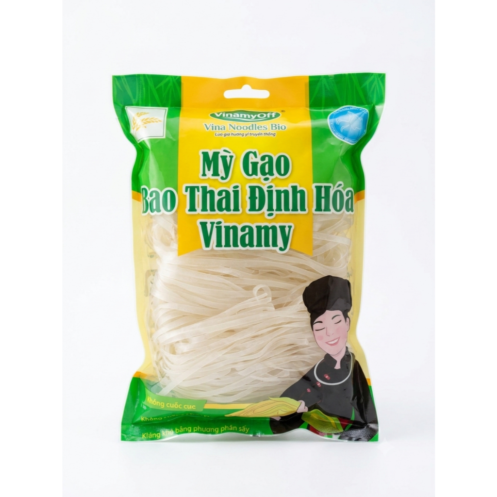Mỳ Gạo Bao Thai Định Hóa Sợi Nhỡ Vinamy 500g - Đặc Sản Ocop Thái Nguyên, Dai Ngon Tự Nhiên