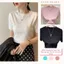 Áo Len Tăm Cộc Tay Nữ Ôm Body Élan Sweet, Áo Len Mỏng Cổ Tròn Co Giãn Bốn Chiều Mặc Hè, Thu Cao Cấp