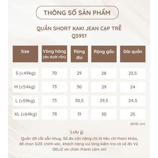 DELIZ - Quần short nữ cạp trễ chất kaki jean co giãn form ôm tôn dáng mặc mùa hè DELIZ QS951 (đã cắt sẵn khuy)