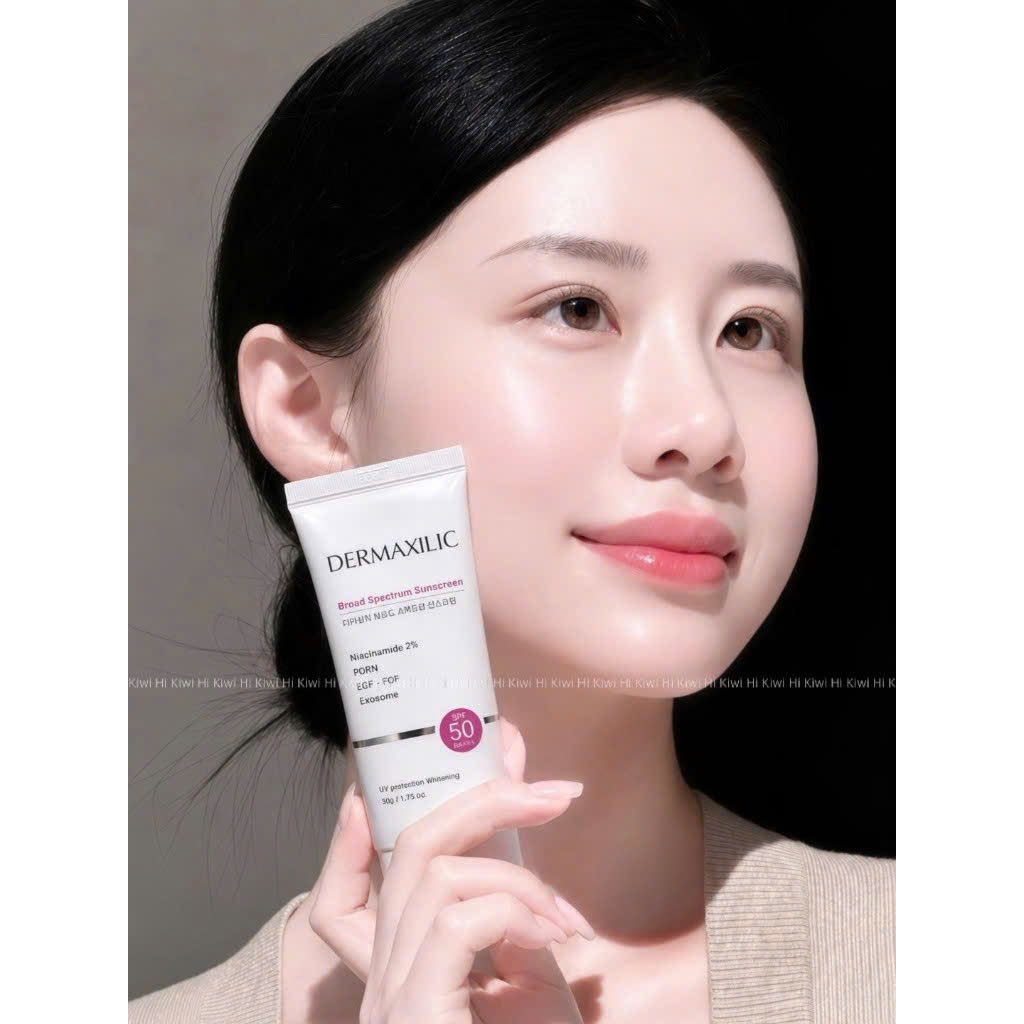 Kem Chống Nắng Dermaxilic Broad Spectrum Sunscreen SPF50+/PA++ Công Thức Vật Lý Hóa Học Dưỡng Trắng Da 50ml-ThyLee