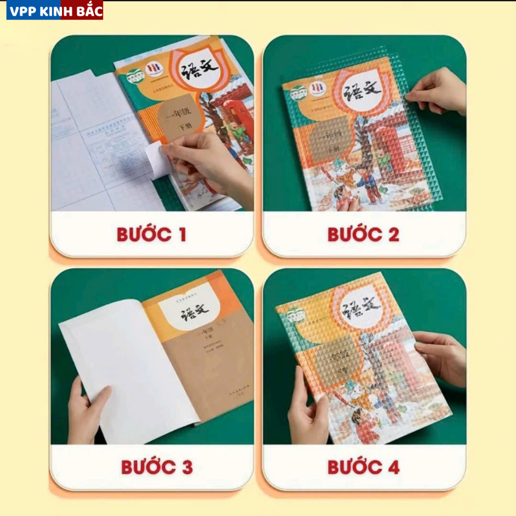 Bọc sách Decal #1 cao cấp đầy đủ 3 kích thước dùng cho học sinh từ lớp 1-12 (Dùng 30 decal/ 1 lớp)