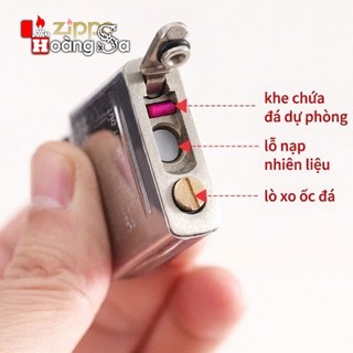 Chặn xăng Zippo kim loại kín xăng, tiết kiệm đầm tay